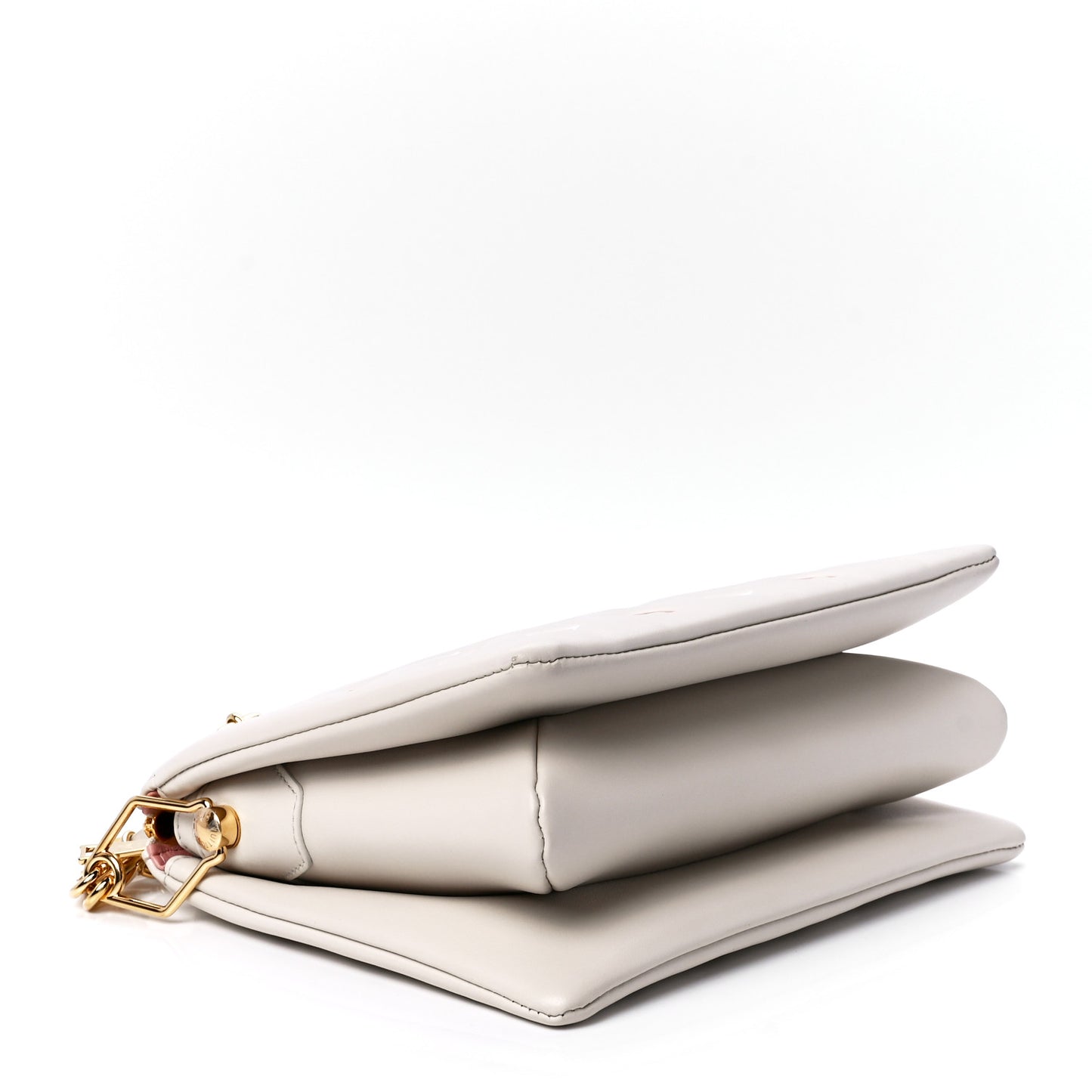 Lambskin Embossed Monogram Coussin PM Natural Creme