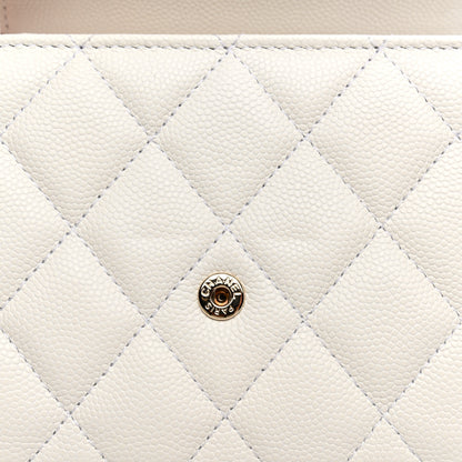 Chanel Caviar Quilted Small Flap Wallet White 9 of 13