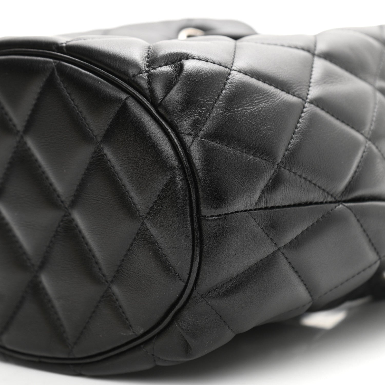 Balenciaga Nappa Calfskin Quilted Touch B Bucket Bag Black 9 of 9