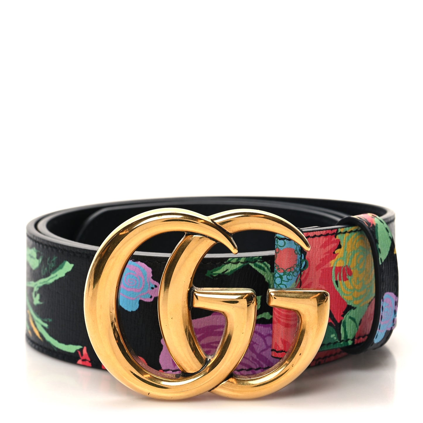 x Ken Scott Calfskin Double G 40mm Belt 80/32 Black Multicolor