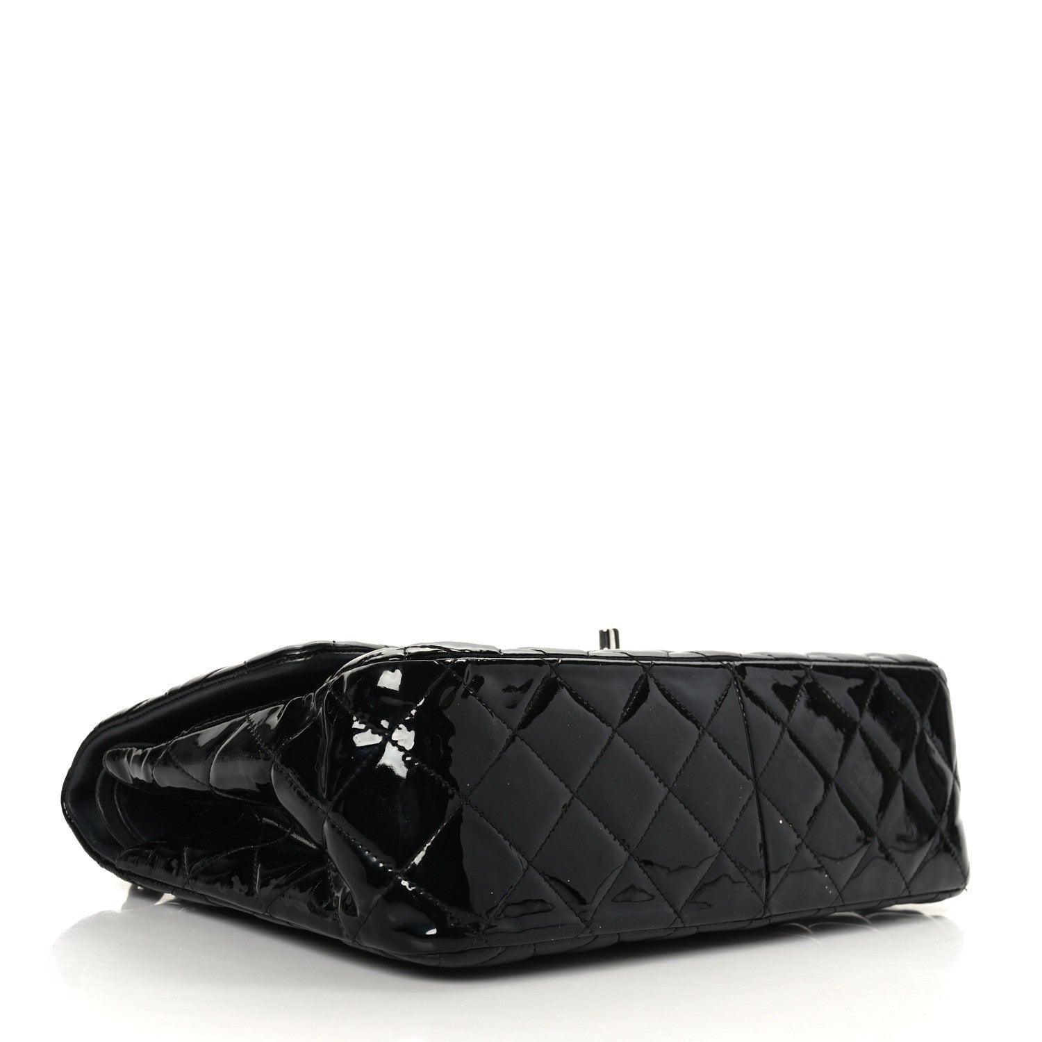 Chanel Patent Quilted Jumbo Double Flap Black 4 of 9