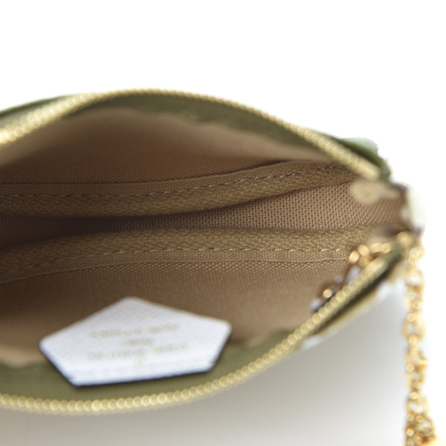 Monogram Giant Micro Pochette Accessories Kaki White