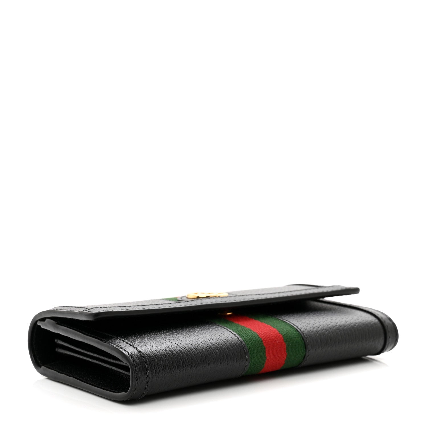 Gucci Calfskin Web Ophidia Continental Wallet Black 4 of 7