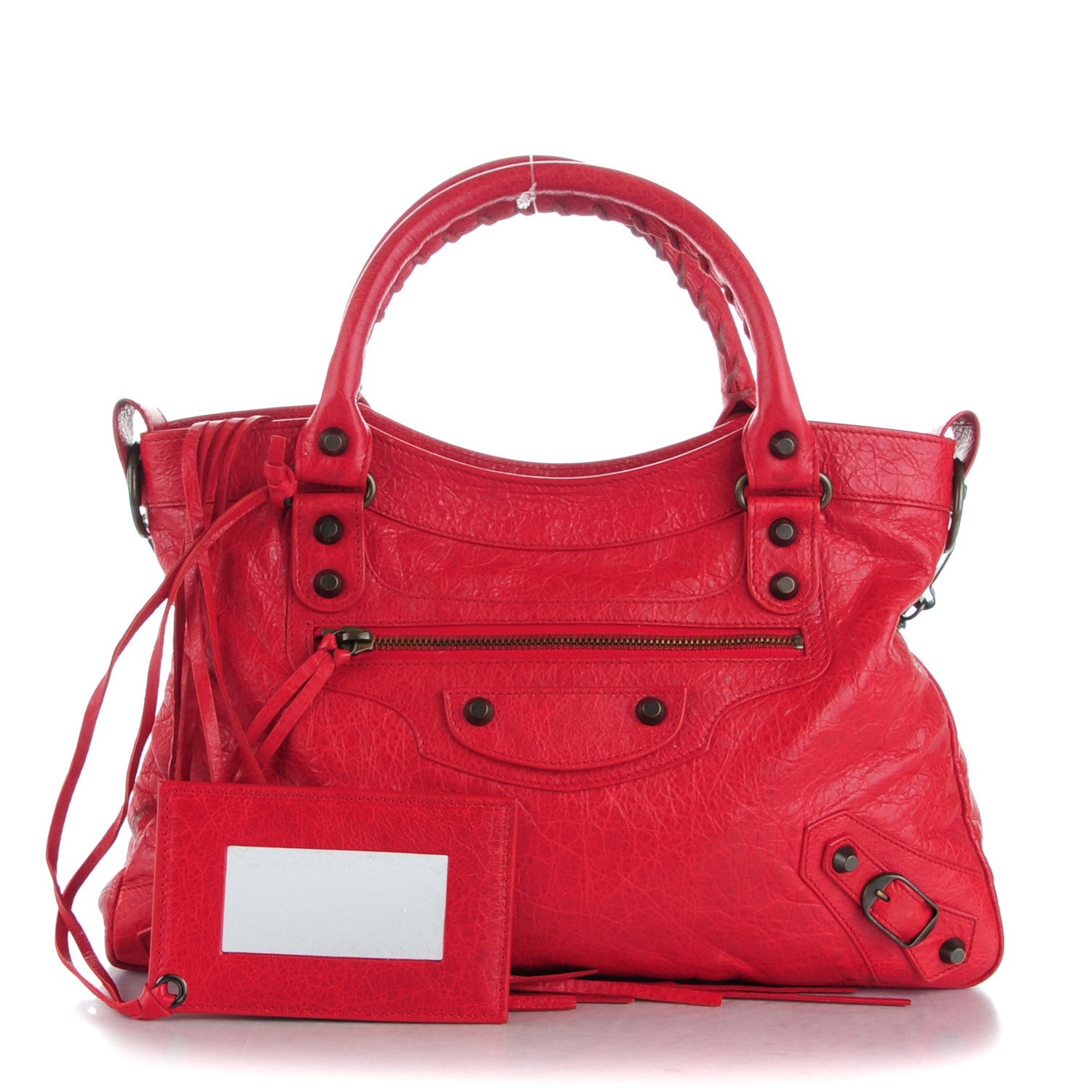 Balenciaga Agneau Classic Hardware Town Rouge Coquelicot 1 of 8