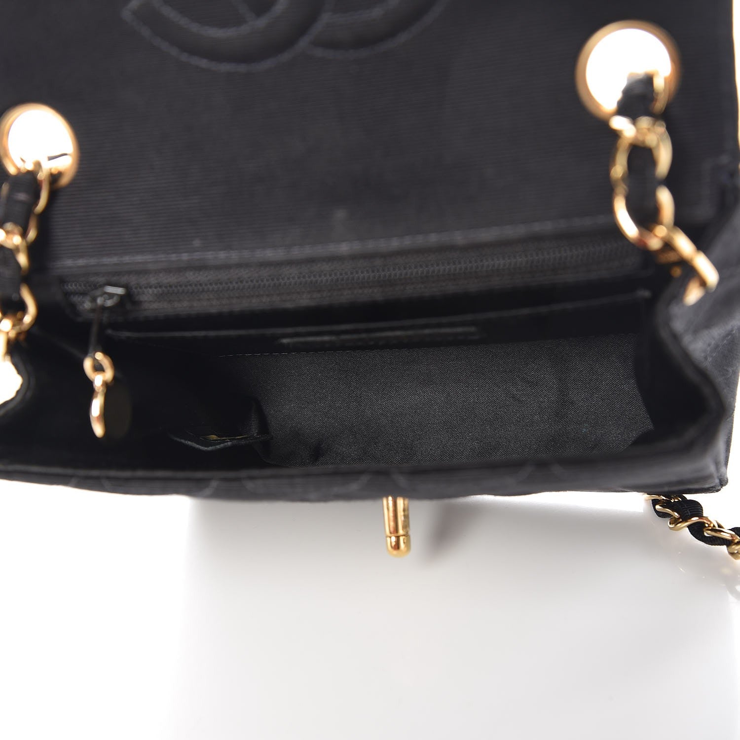 Chanel Grosgrain Quilted Mini Square Flap Black 5 of 8