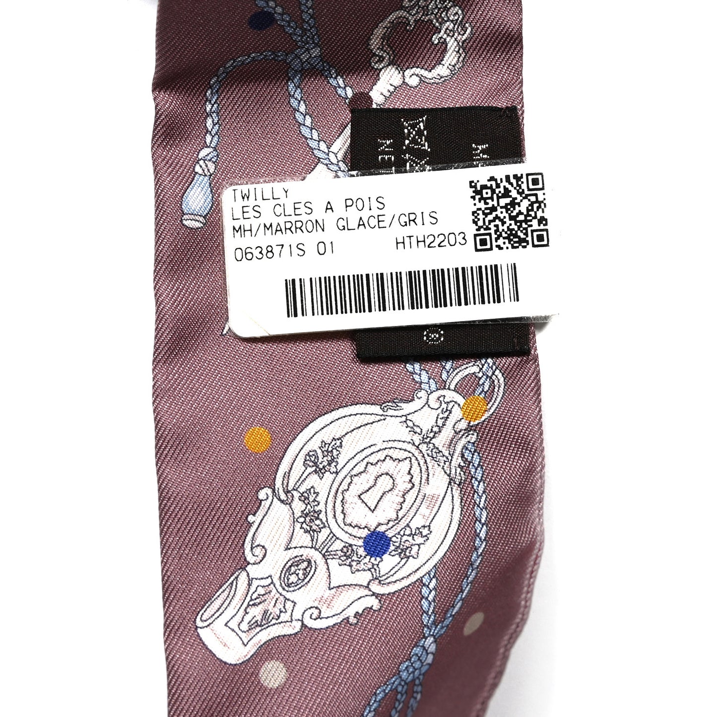 Silk Les Cles A Pois Twilly Marron Glace Gris