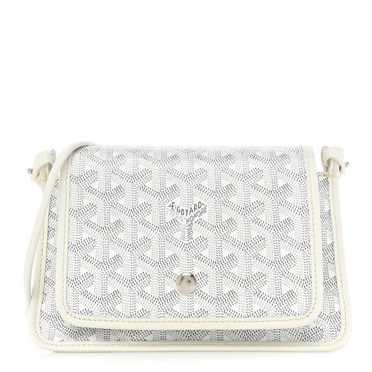 Goyardine Plumet Wallet Clutch White