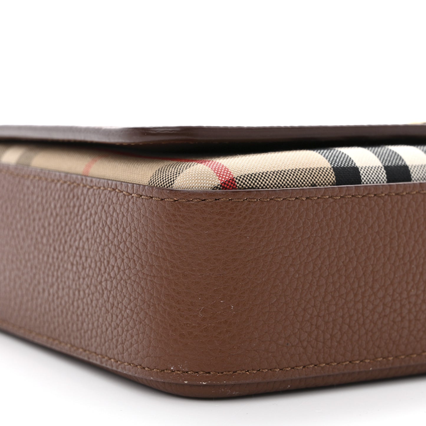 Calfskin Mini Vintage Check Note Bag Tan