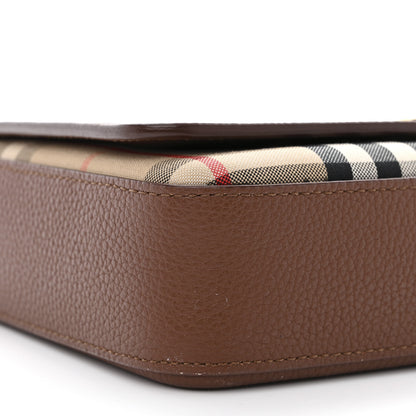 Burberry Calfskin Mini Vintage Check Note Bag Tan 11 of 12