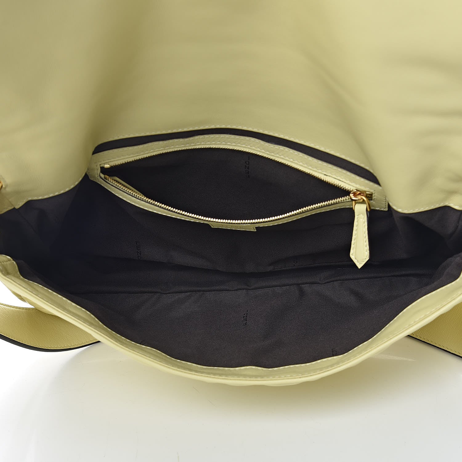 Fendi Nappa FF 1974 Embossed Large Baguette Banana 6 of 18