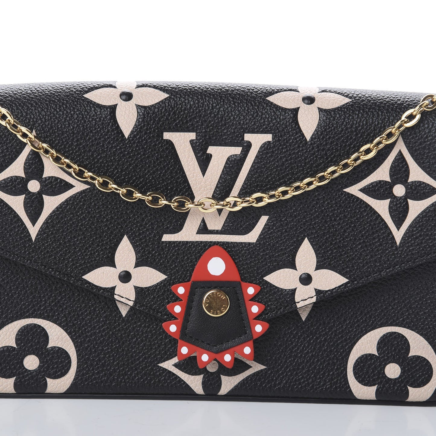 Empreinte Monogram Giant Crafty Pochette Felicie Black Creme