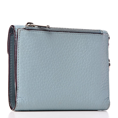 Christian Dior Bullcalf Diorissimo Medium Envelope Wallet Sky Blue 3 of 8