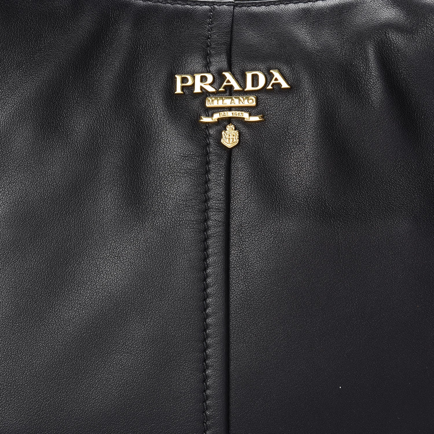 Prada Soft Calfskin Hobo Black 9 of 12