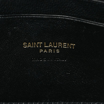Saint Laurent Grain De Poudre Matelasse Monogram Mini Lou Camera Bag Dark Latte 6 of 7