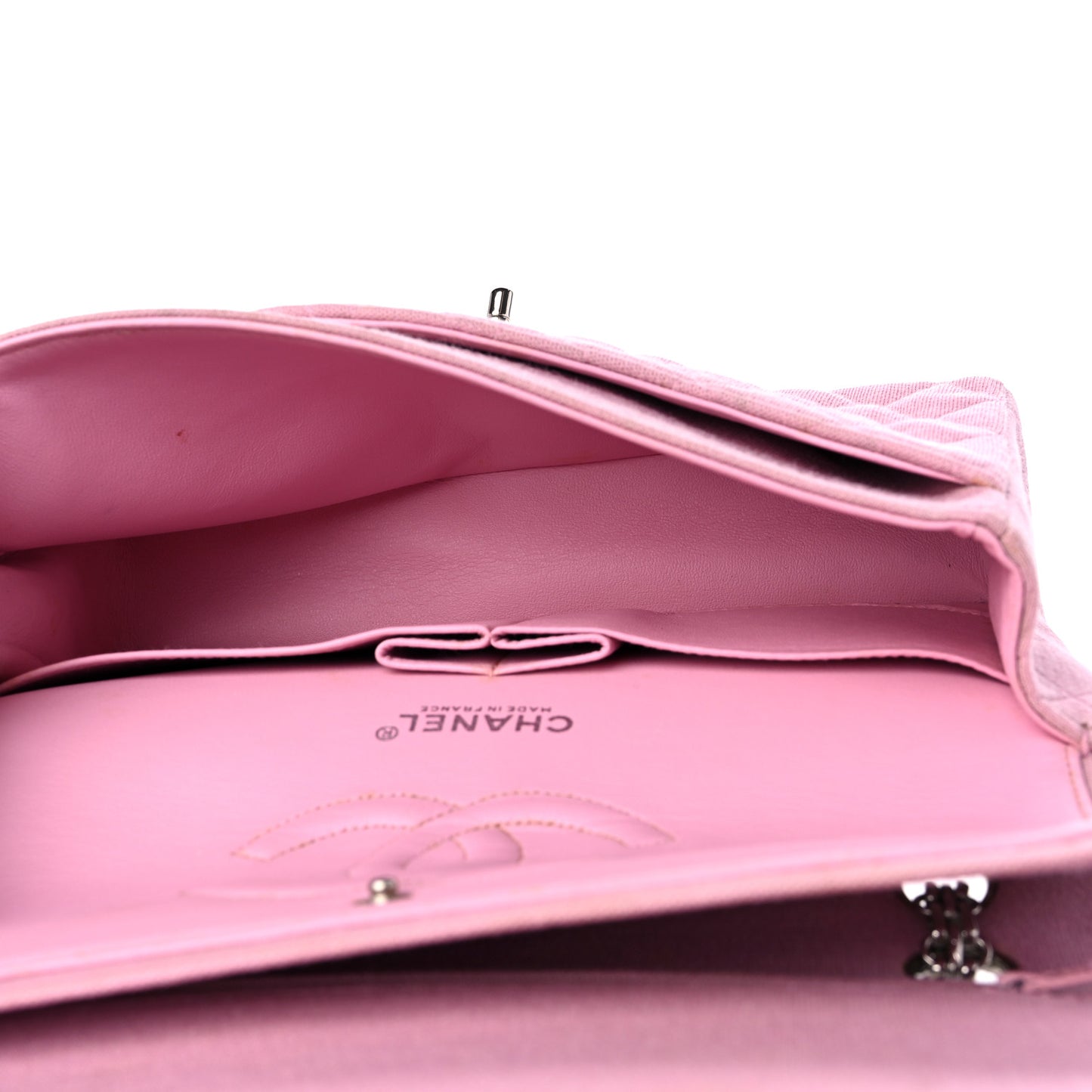 Jersey Quilted Medium Double Flap Pink