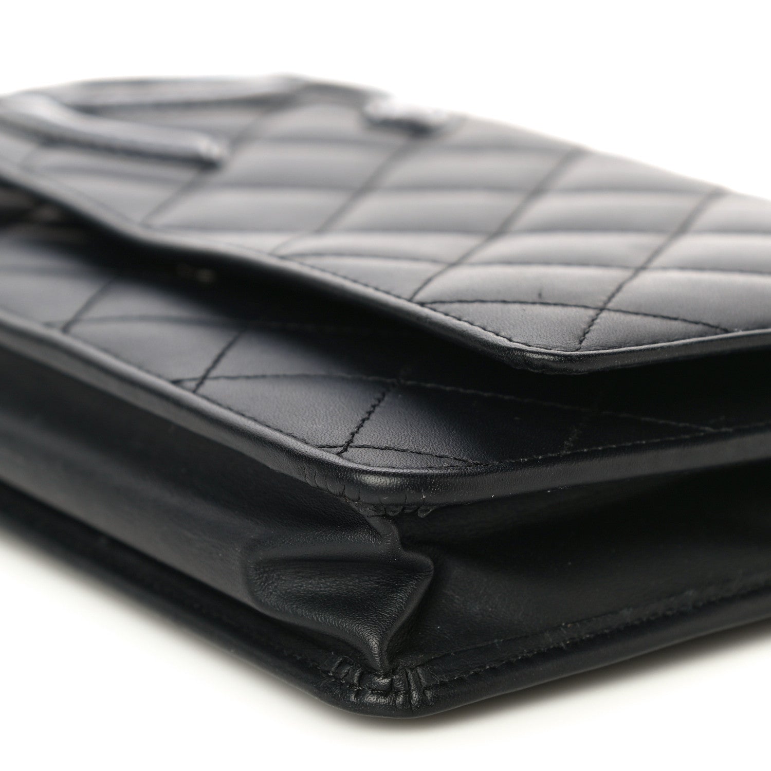 Chanel Calfskin Quilted Cambon Wallet On Chain WOC Black 11 of 13