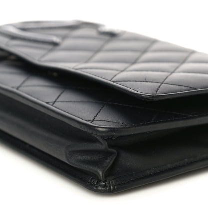 Chanel Calfskin Quilted Cambon Wallet On Chain WOC Black 11 of 13