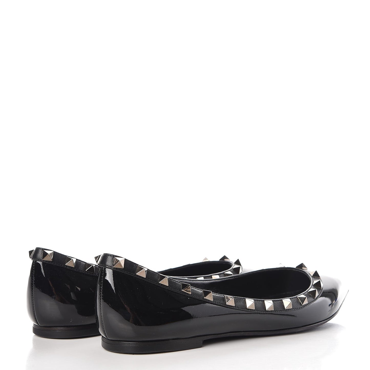 Patent Rockstud Ballerina Flats 39 Black