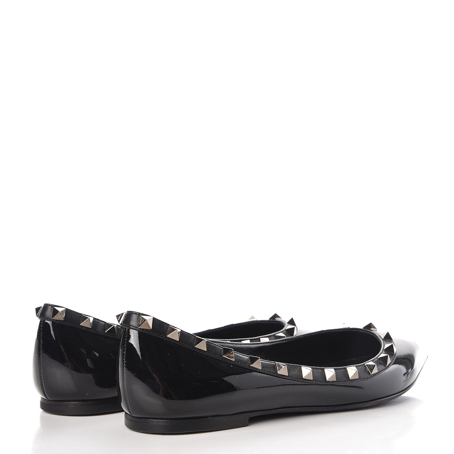 Valentino Garavani Patent Rockstud Ballerina Flats 39 Black 4 of 9