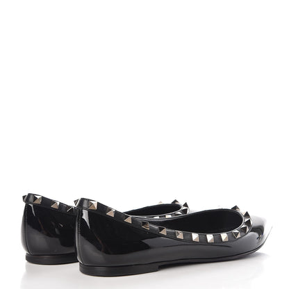 Valentino Garavani Patent Rockstud Ballerina Flats 39 Black 4 of 9