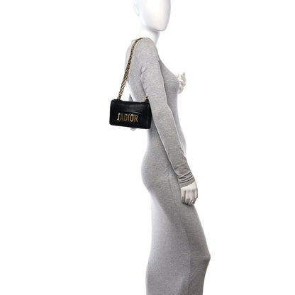 Christian Dior Crinkled Calfskin Mini J'Adior Chain Flap Bag Black 2 of 10