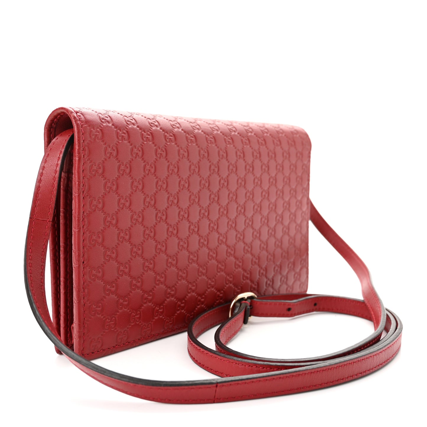 Microguccissima Crossbody Wallet Red