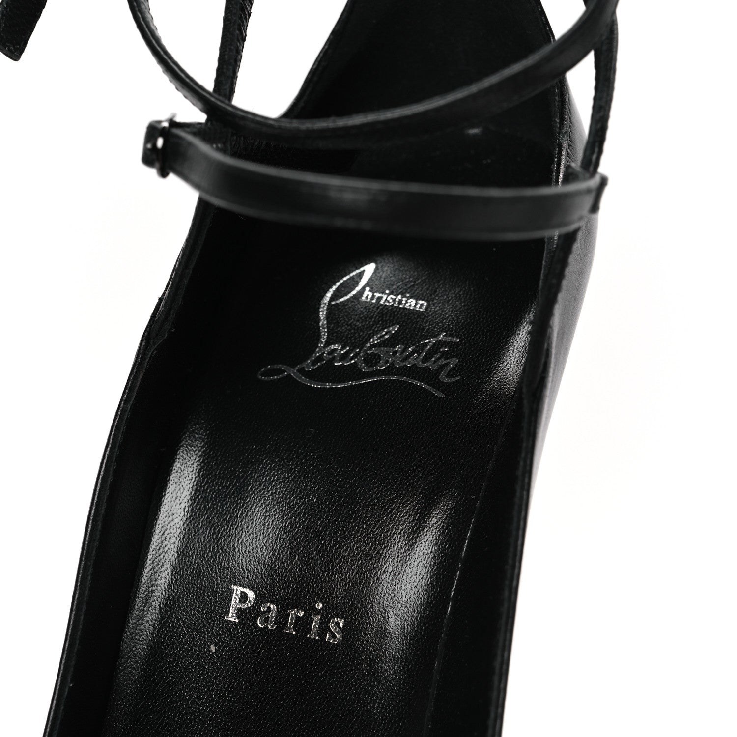 Christian Louboutin Nappa Conclusive 100 Ankle Strap Pumps 39 Black 7 of 9