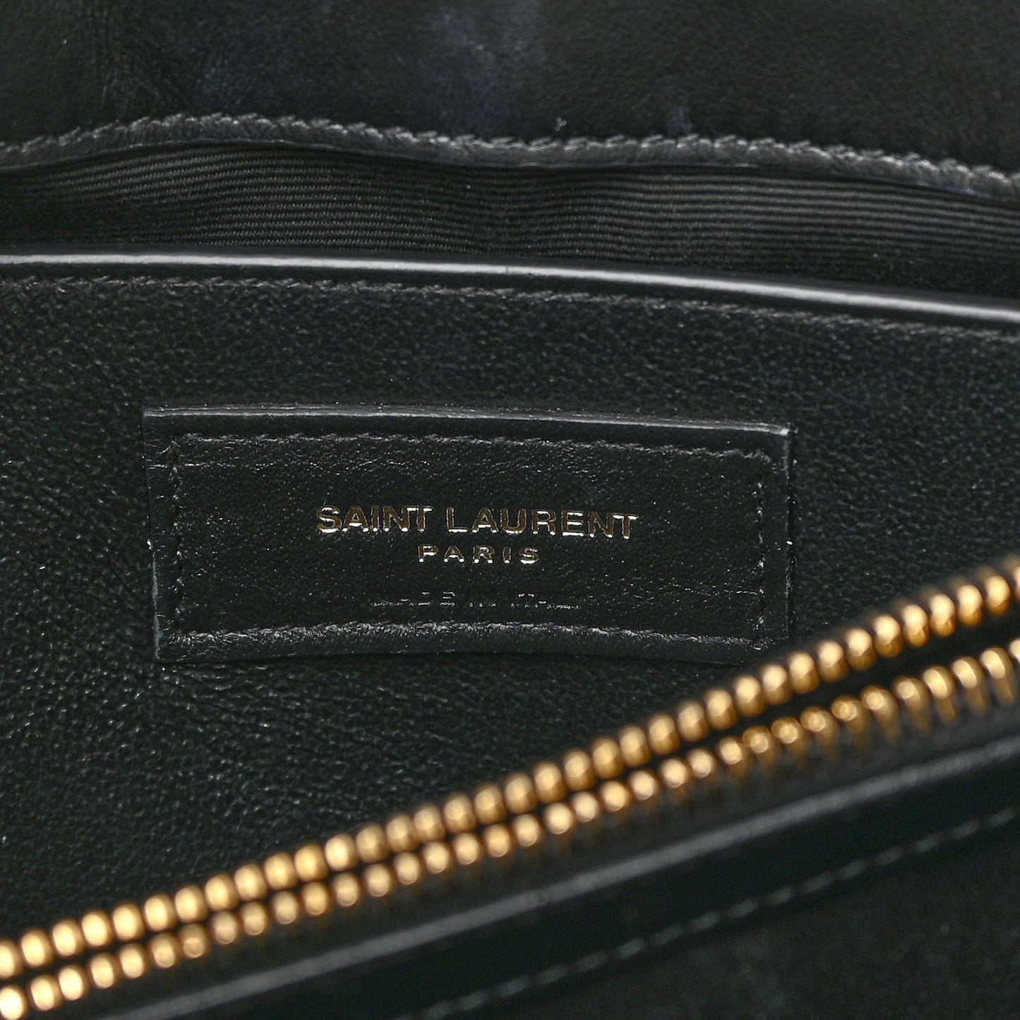 Calfskin Y Quilted Monogram Small Loulou Chain Satchel Black
