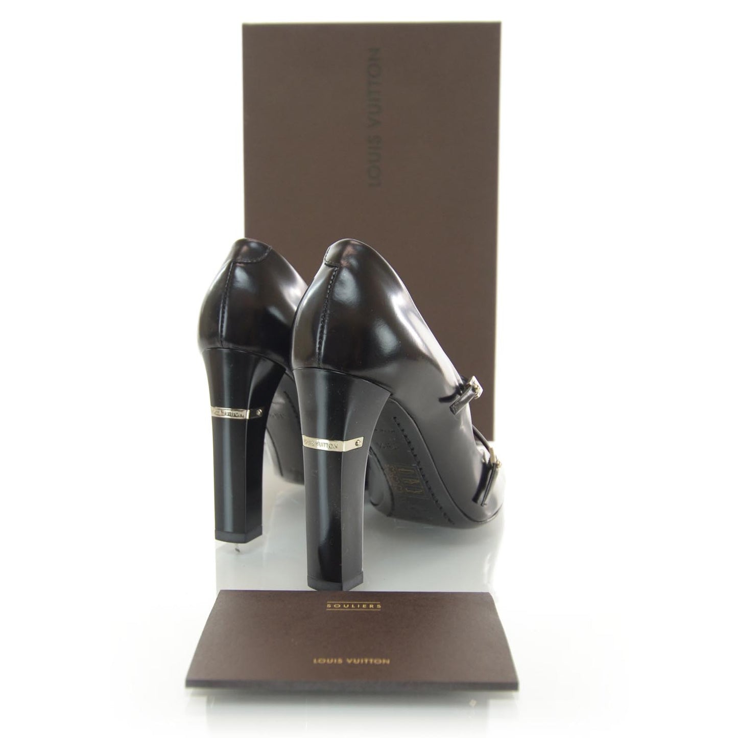 Leather Mary Jane Pumps 35.5 Black