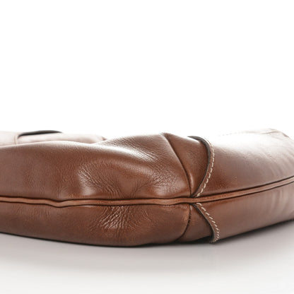 Gucci Calfskin Bamboo Horsebit Hobo Brown 9 of 9