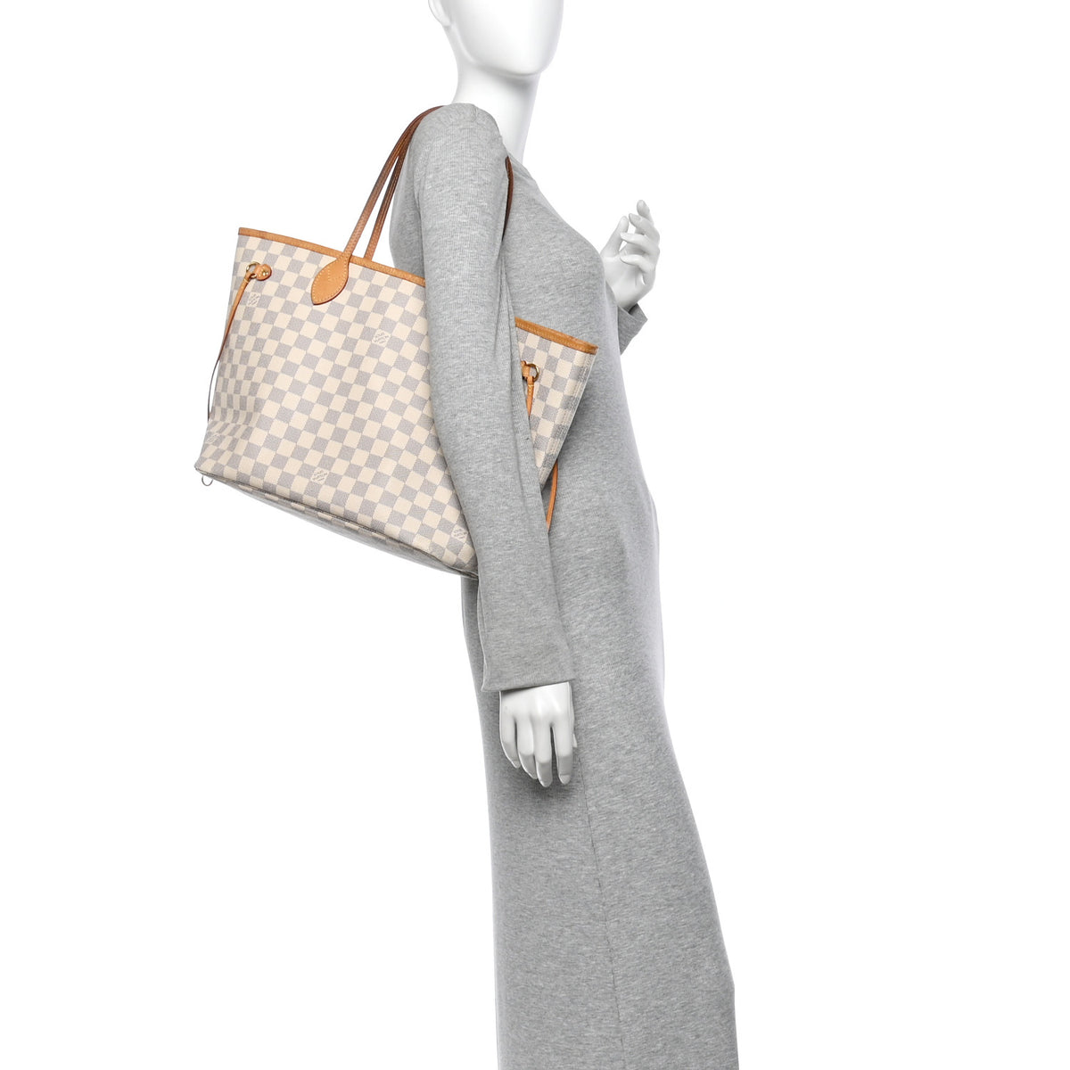 Damier Azur Neo Neverfull MM Rose Ballerine