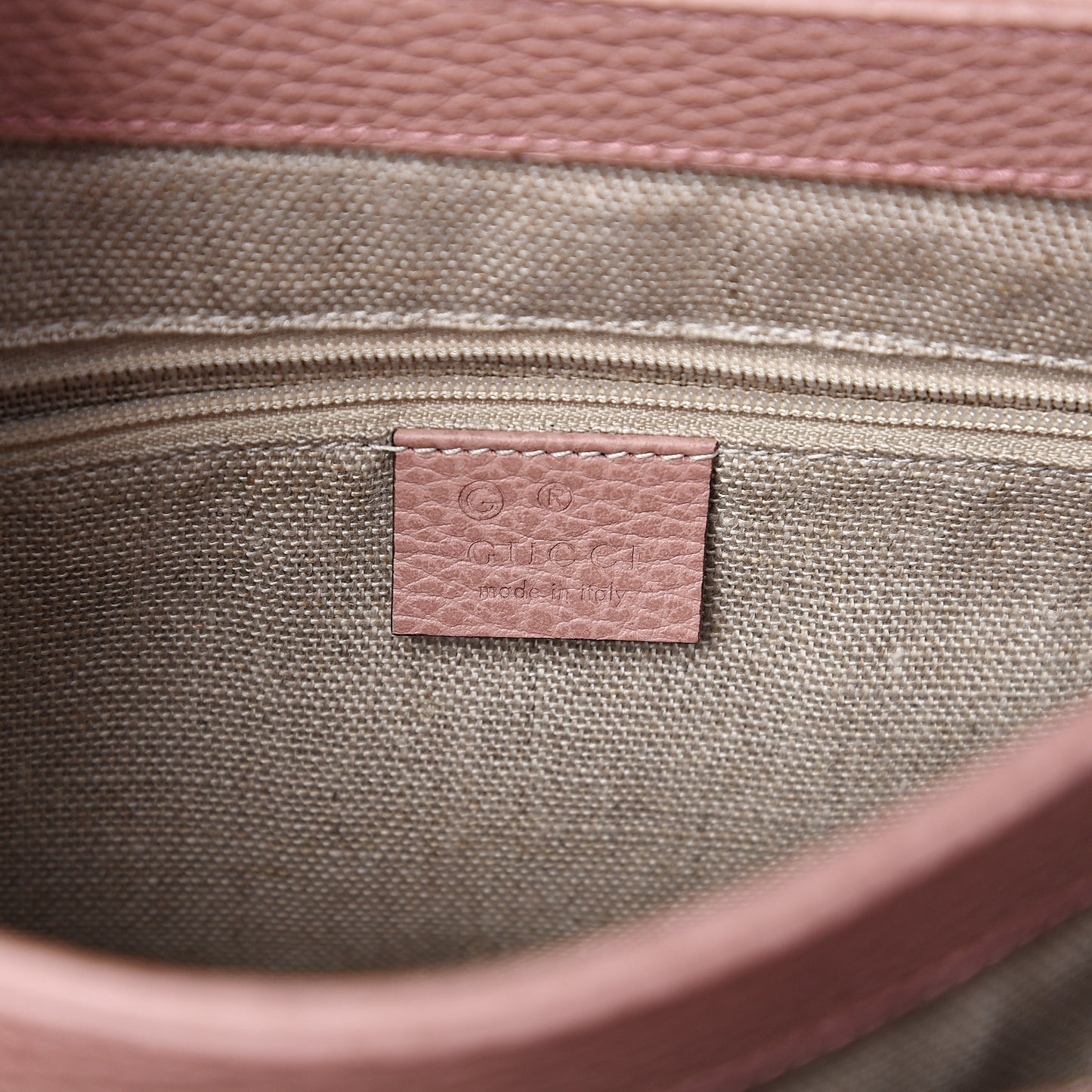 Dollar Calfskin Interlocking G Top Handle Shoulder Bag Soft Pink