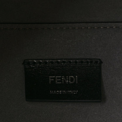 Fendi Vitello Cher Logo Embossed Mini Go To Shopper Tote Black 6 of 9
