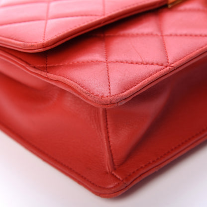 Chanel Lambskin Quilted Large Golden Class Flap Red 8 of 18