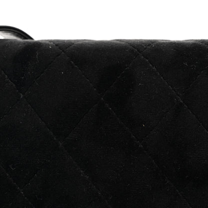 Chanel Velvet Quilted Boy Wallet On Chain WOC Black 9 of 12