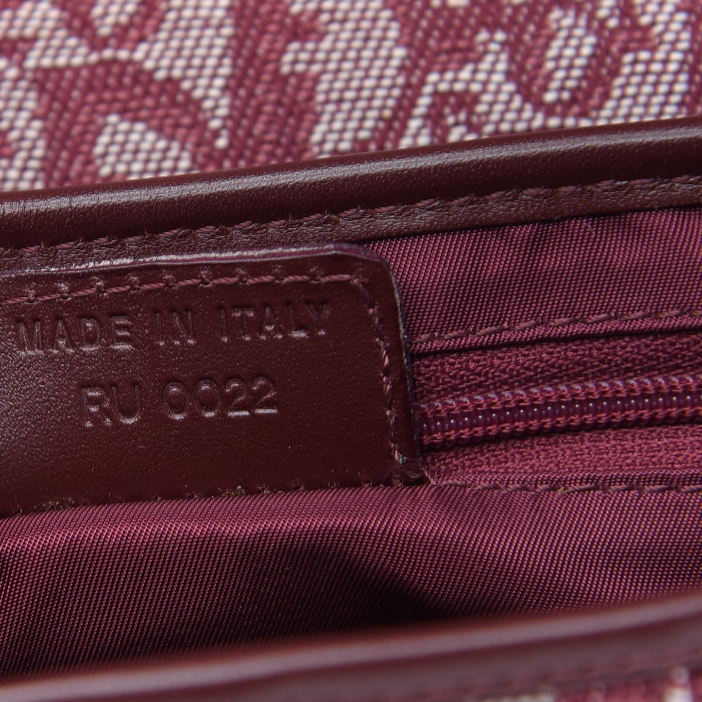 Monogram Saddle Bag Burgundy