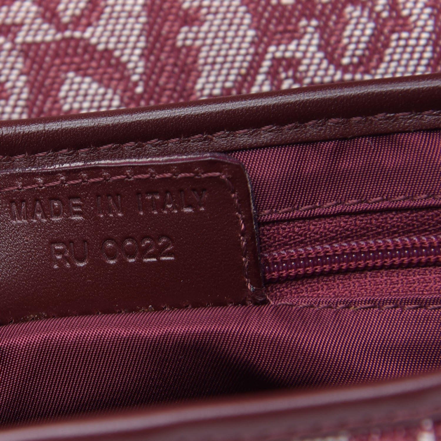 Christian Dior Monogram Saddle Bag Burgundy 7 of 9