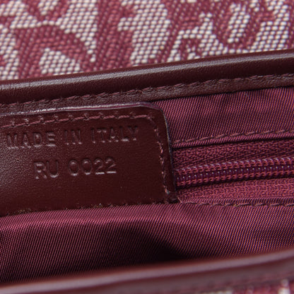 Christian Dior Monogram Saddle Bag Burgundy 7 of 9