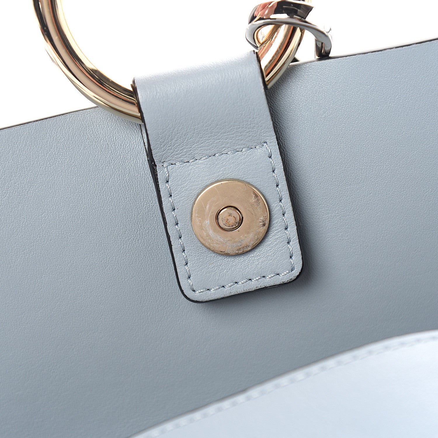 Chloe Suede Calfskin Small Faye Shoulder Bag Fresh Blue 6 of 11