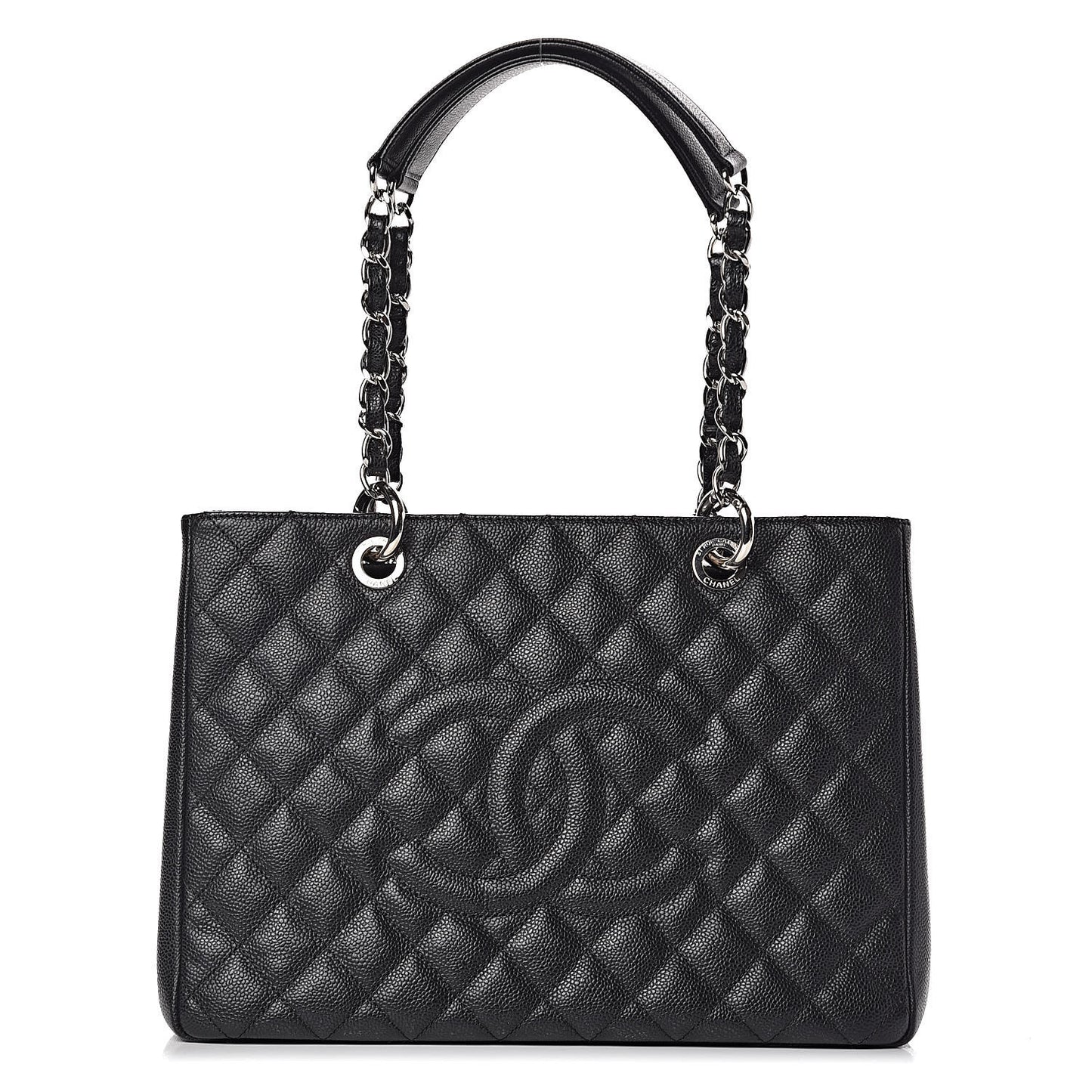 Caviar Quilted Grand Shopping Tote GST Black