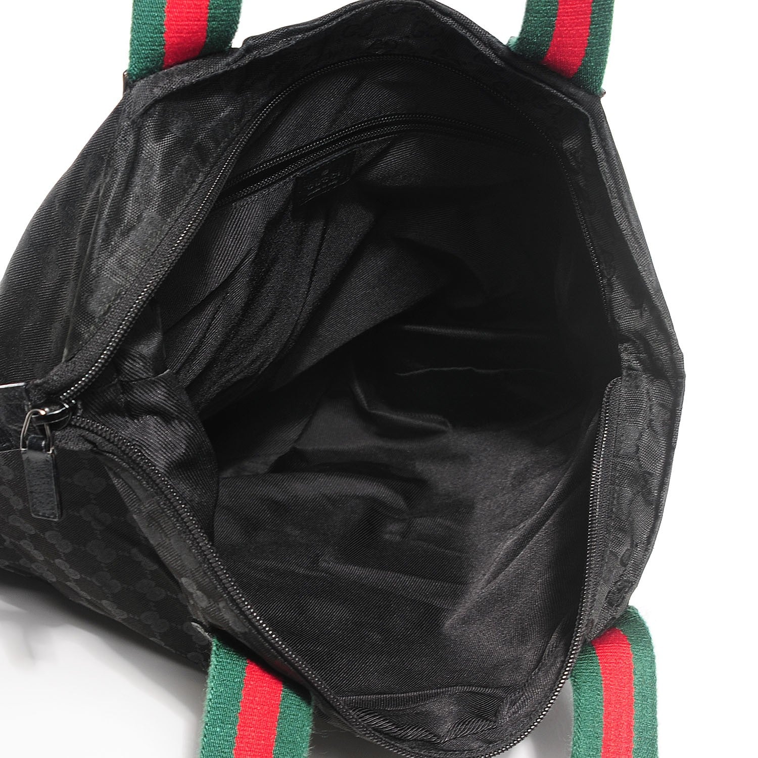 Gucci Nylon Monogram Web Tote Black 5 of 7
