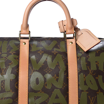 Louis Vuitton Graffiti Keepall 50 Kaki 9 of 11