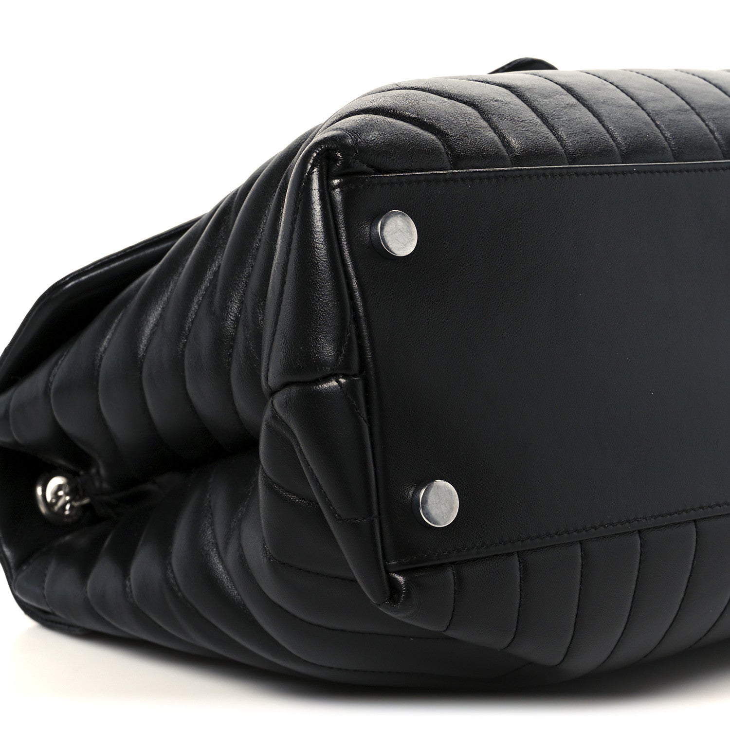 Saint Laurent Calfskin Y Quilted Monogram Large Loulou Chain Satchel Black 10 of 11