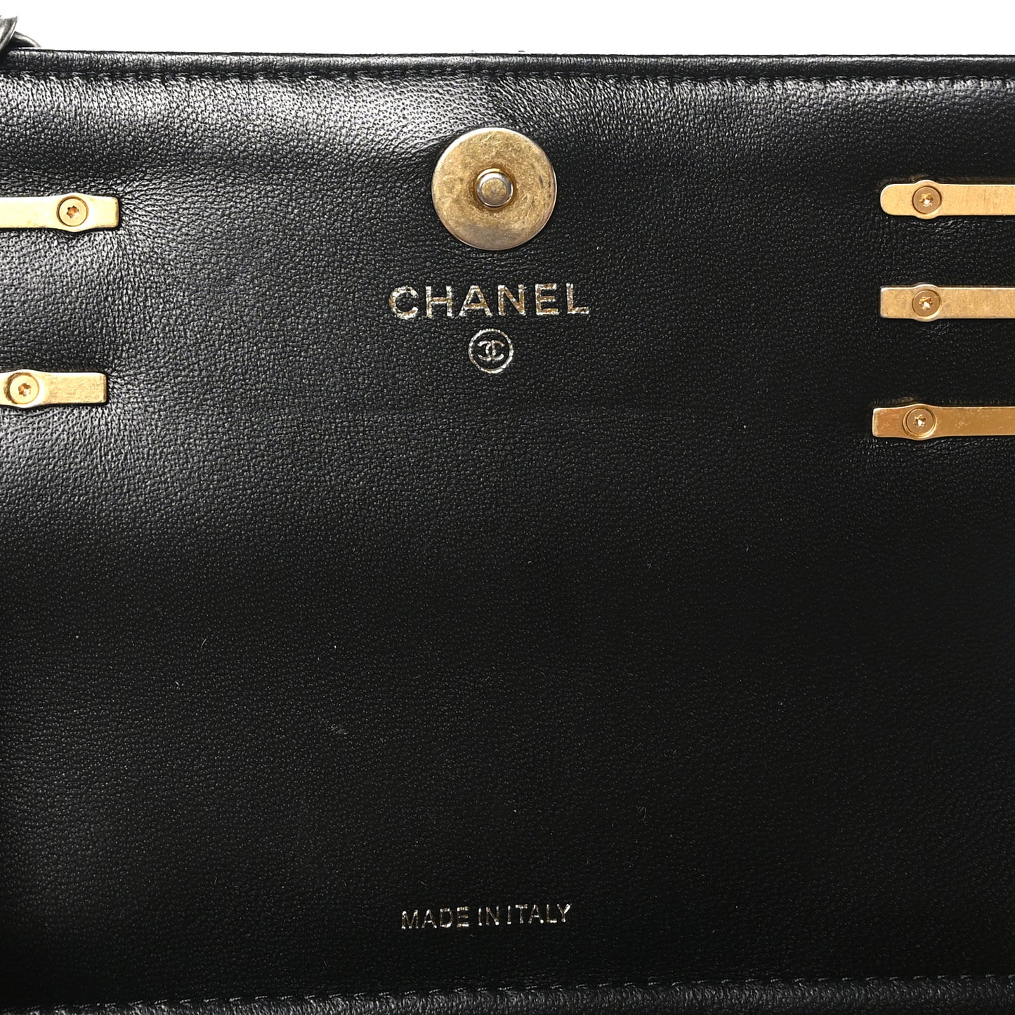 Lambskin Quilted Coco Clips Single Flap Black