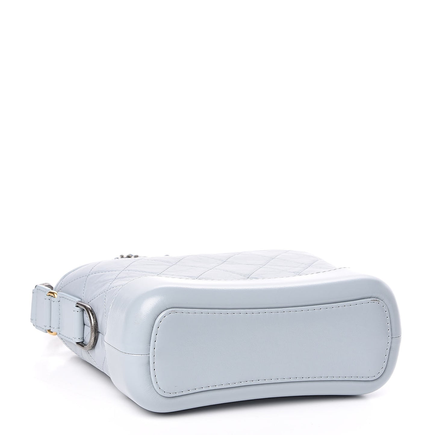 Aged Calfskin Quilted Small Gabrielle Hobo Light Blue