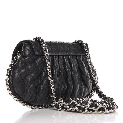 Chanel Washed Lambskin Quilted Mini Chain Around Flap Black 3 of 12