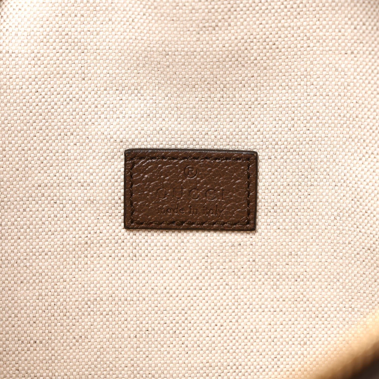Gucci Monogram Jumbo GG Textured Dollar Calfskin Web Belt Bag Camel Ebony New Acero 6 of 8