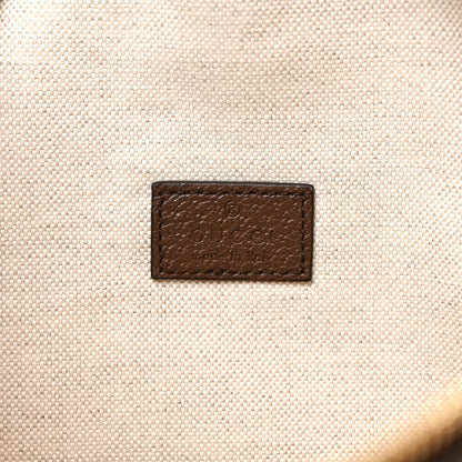 Gucci Monogram Jumbo GG Textured Dollar Calfskin Web Belt Bag Camel Ebony New Acero 6 of 8