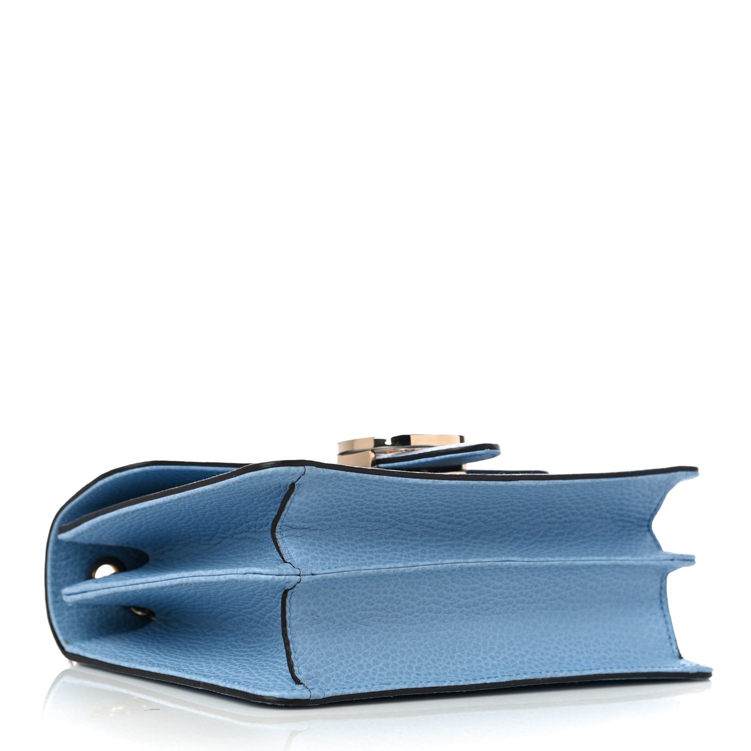 Gucci Dollar Calfskin Small Interlocking G Shoulder Bag Mineral Blue 4 of 11