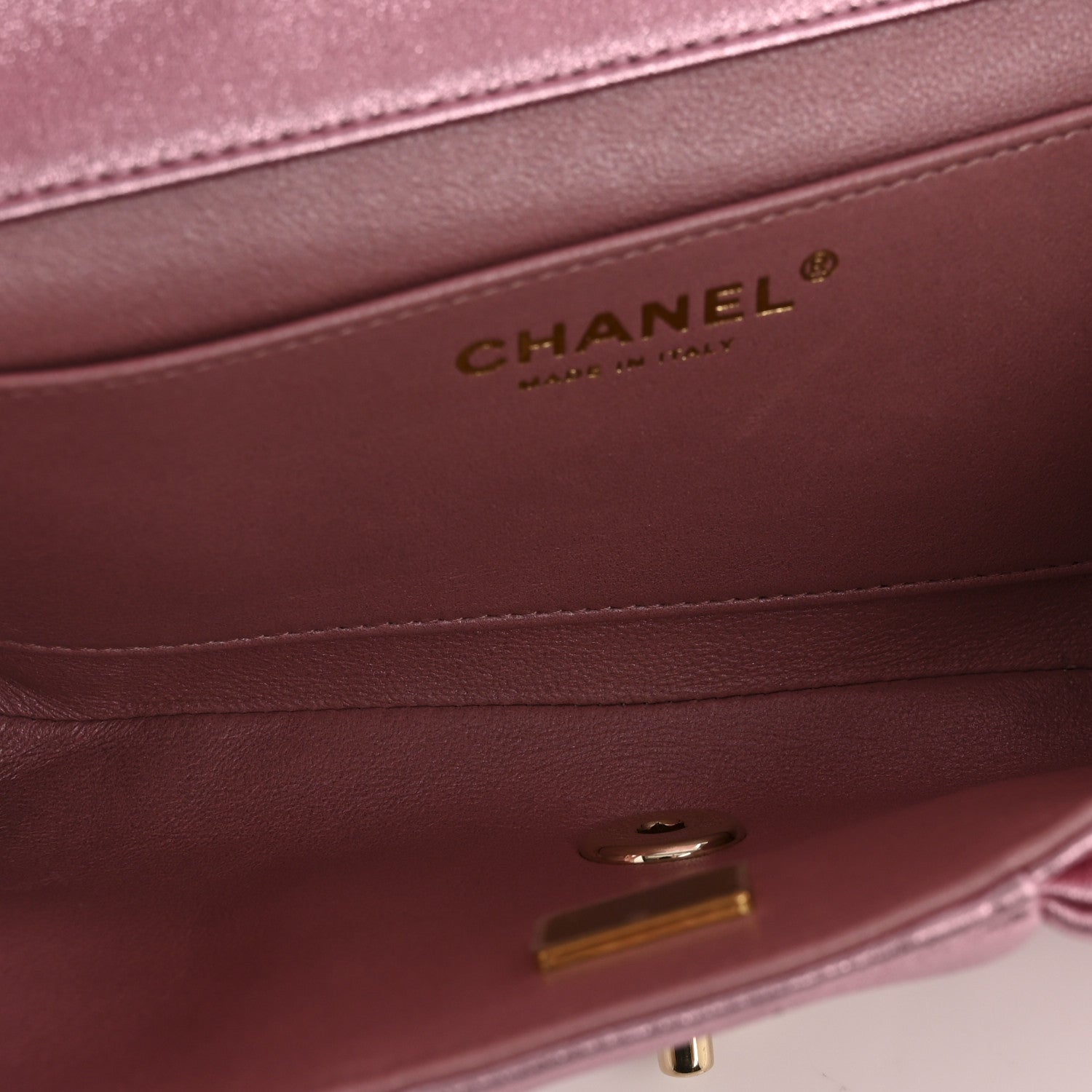 Chanel Metallic Lambskin Tie My Bow Flap Clutch With Chain Pink 5 of 11